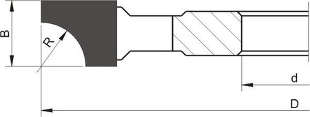 Gopol Frez ćwierćwałek FPA-01.01 125x25x30 z4 R-20 HM Prawy
