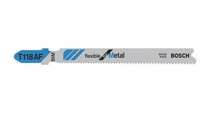 Bosch Brzeszczot do wyrzynarki T 118 AF Flexible for Metal 92 mm podziałka 1,1-1,5 opk 5 szt
