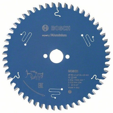 Bosch Piła tarczowa Expert for Aluminium 160x20x2,2/1,6 52T