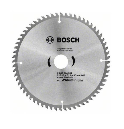 Bosch Piła tarczowa do aluminium ECO for  ALU 210x2,4/1,8x30 Z=64