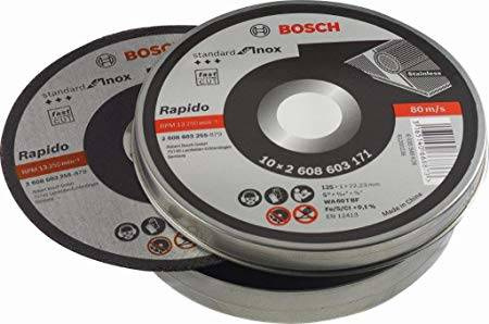 Bosch Tarcza tnąca Standard for Inox 125x1 mm Football 10 szt