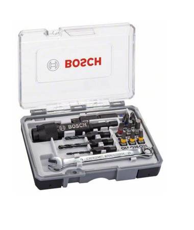 Bosch Zestaw wiercąco-wkręcający 20 szt narzędzi bity i nawiertaki z wiertłami