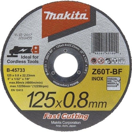 Makita Tarcza tnąca do metali /stali nierdzewnej  125x 0,8 x 22,23 mm